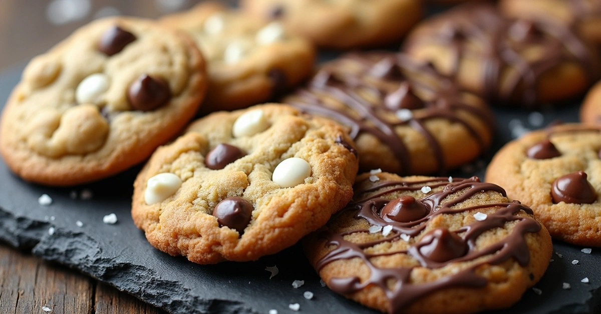 Multiple chocolate chip cookie variations