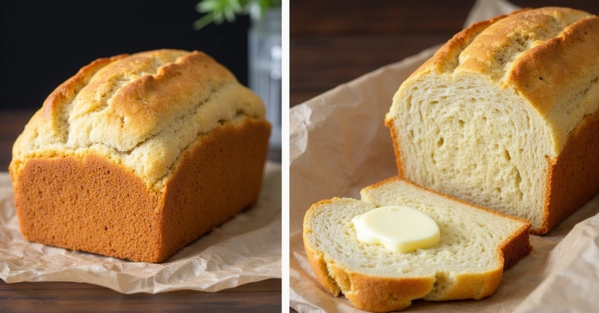 Cottage cheese bread recipe results showing crust and crumb texture"