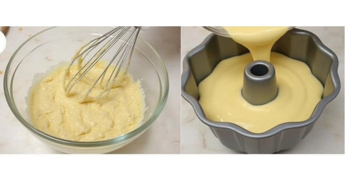 Crack cake baking process from batter to glaze