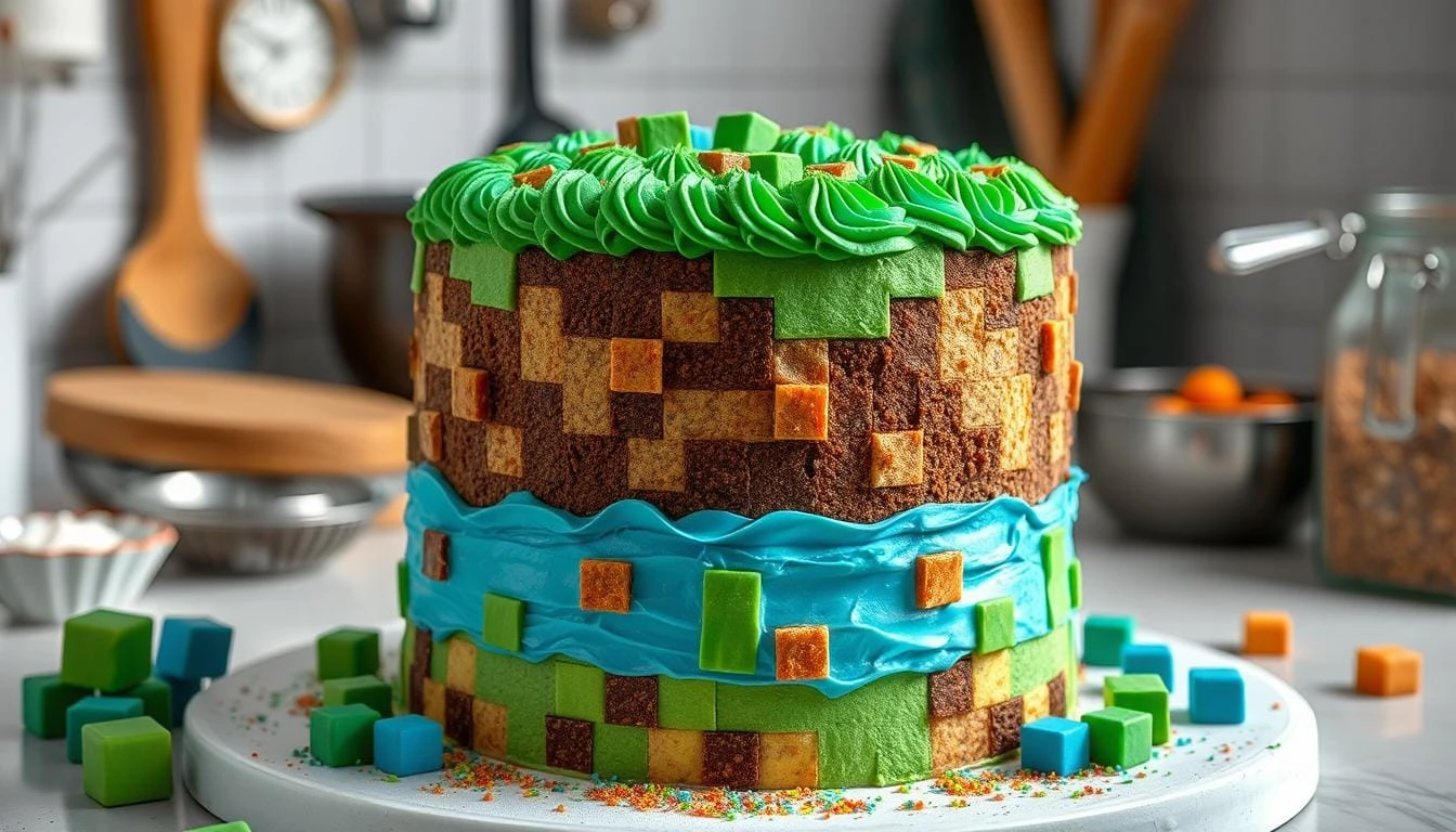 Minecraft cake frosting