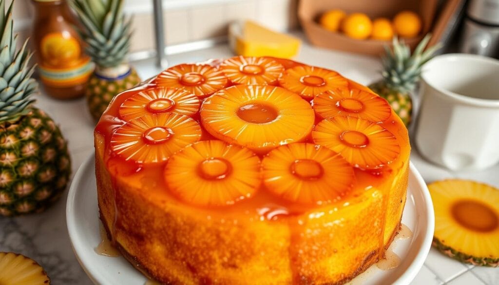 Pineapple upside down cake