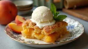 Peach Cobbler with Cake Mix