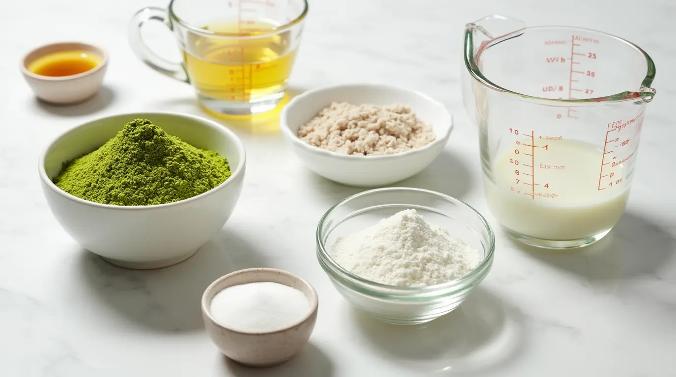 ingredients for matcha cake