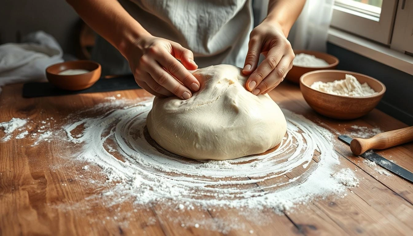 kneading gluten free bread