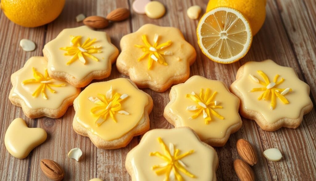 lemon almond cookie decorating