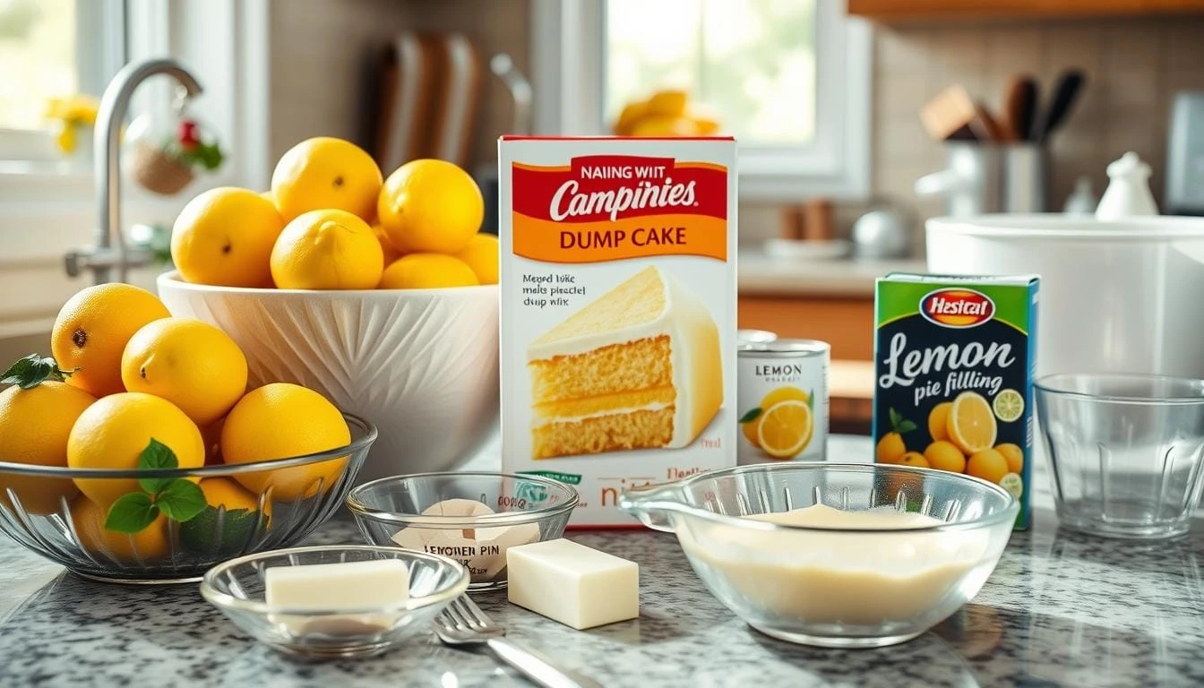 lemon dump cake preparation