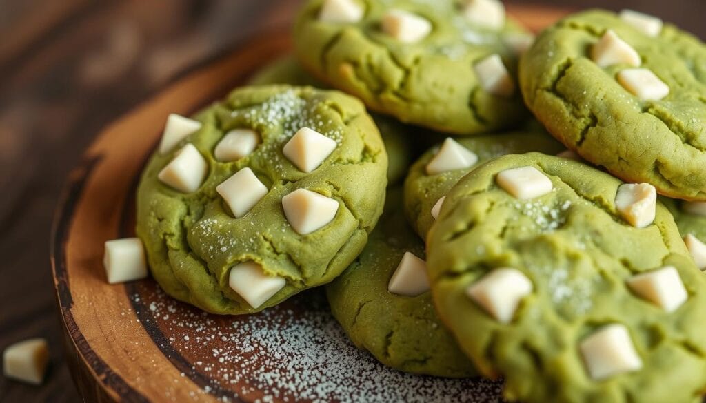 matcha white chocolate cookies