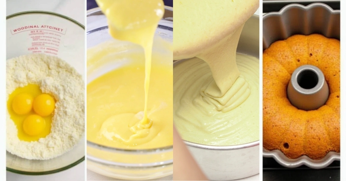 Buttermilk pound cake baking step by step