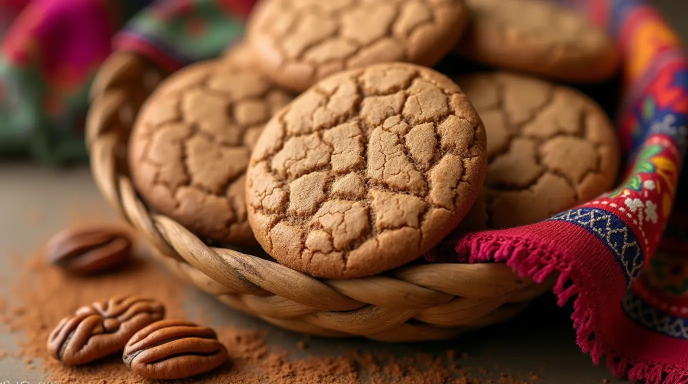 Close-up of hojarascas cookies