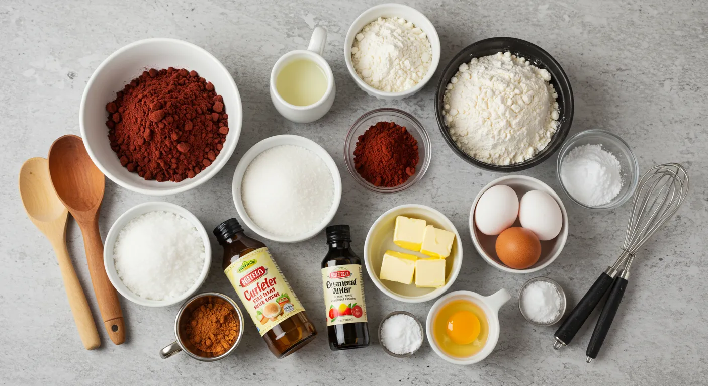 Red Velvet Cookie Cake ingredients