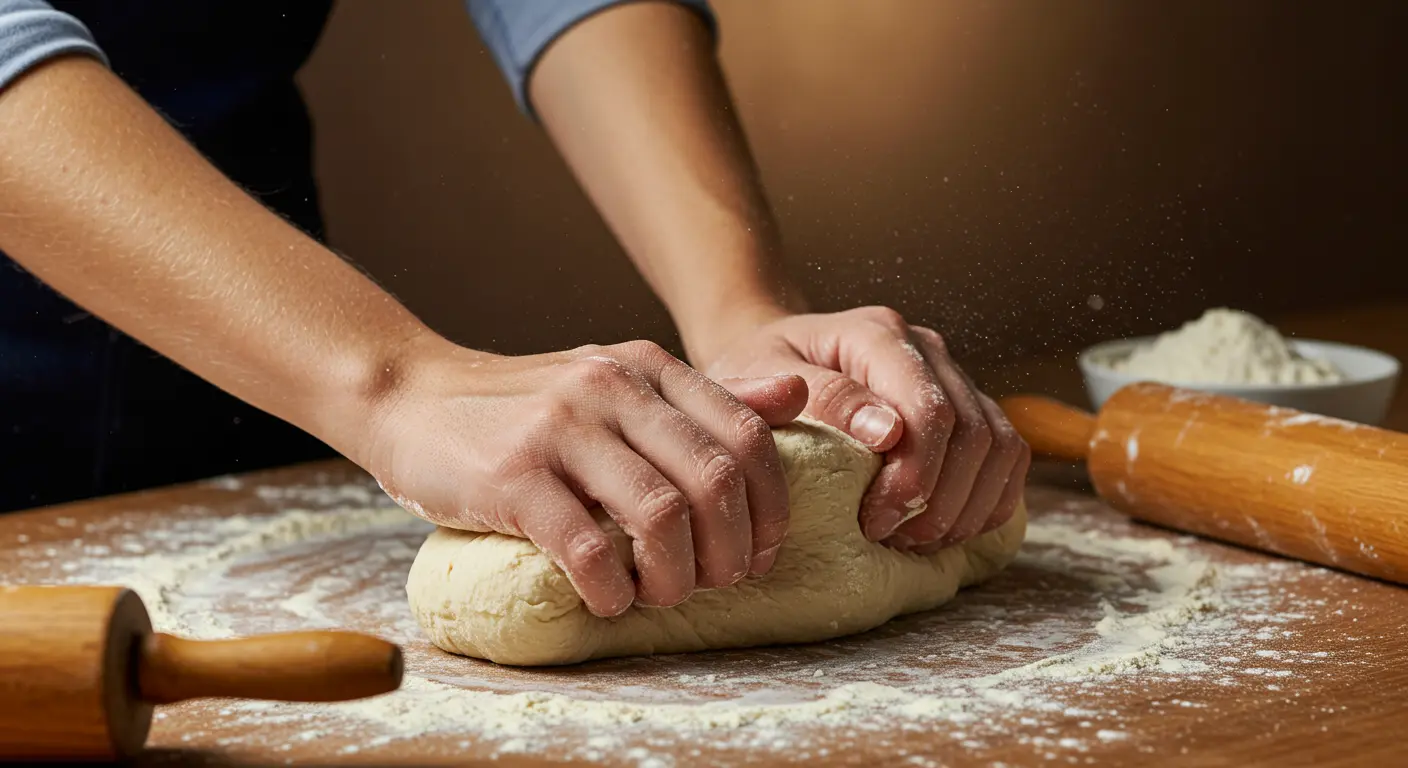 butter bread kneading