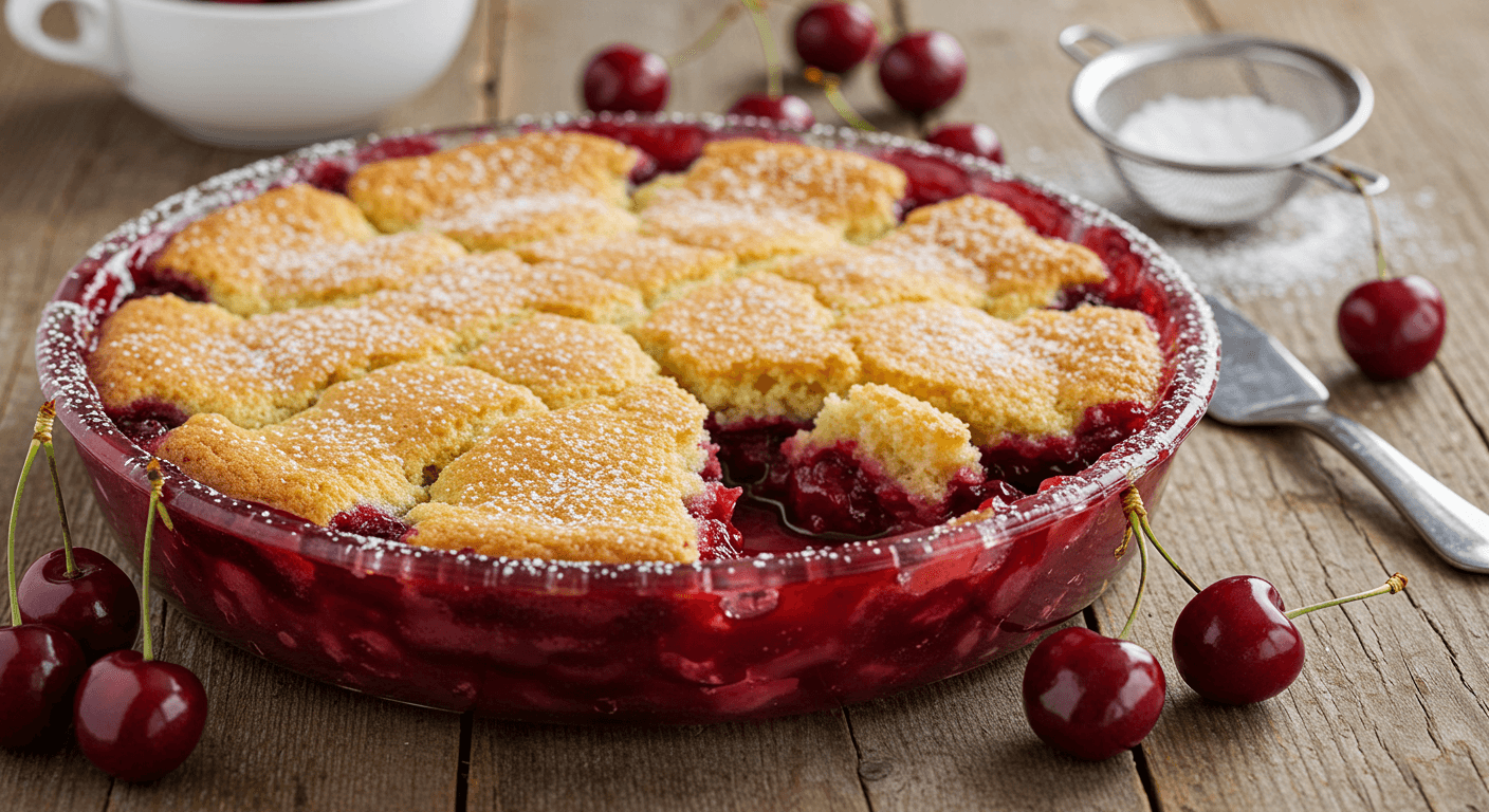 cherry cobbler with cake mix