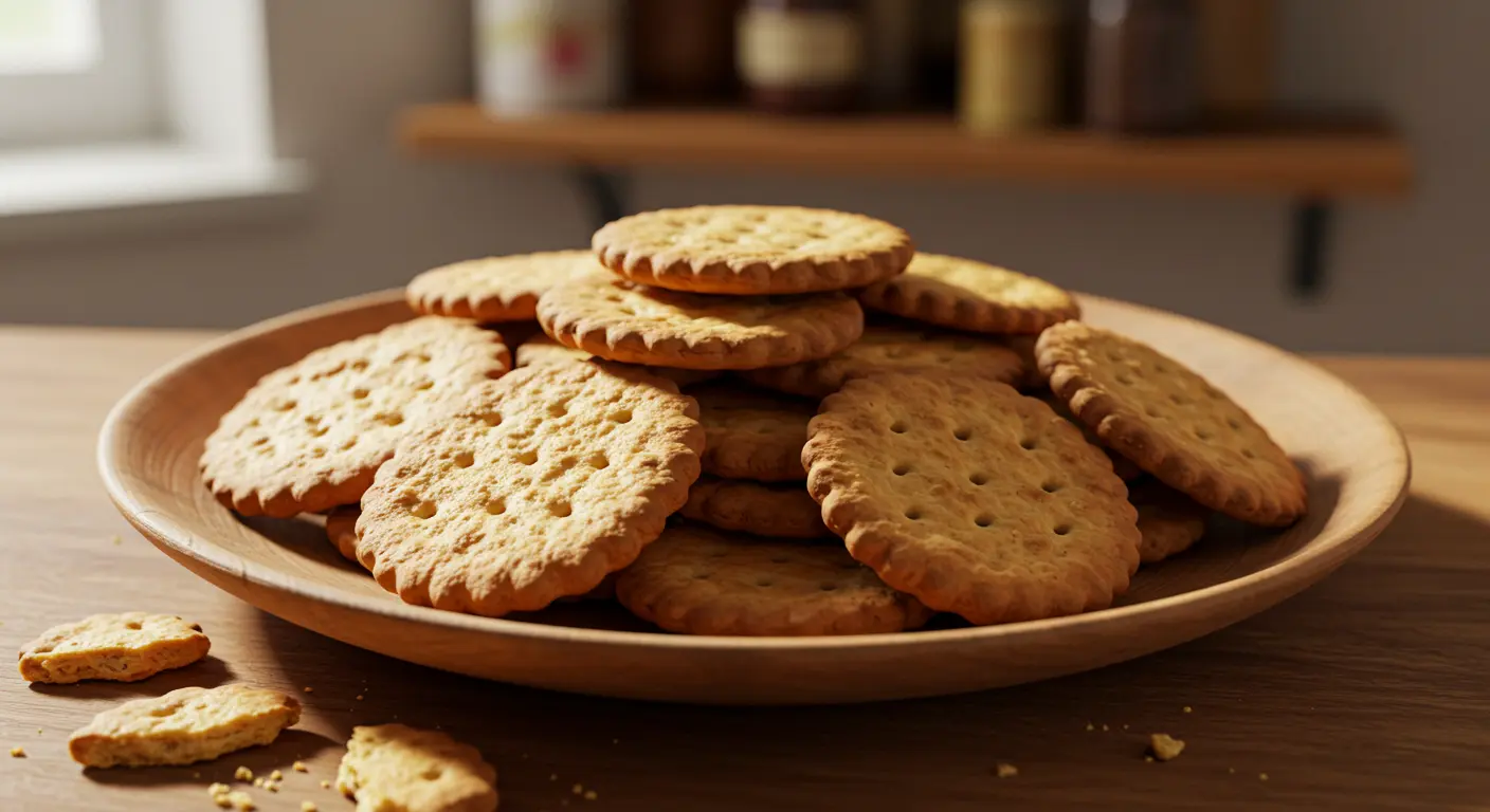 graham cookie on a plate.