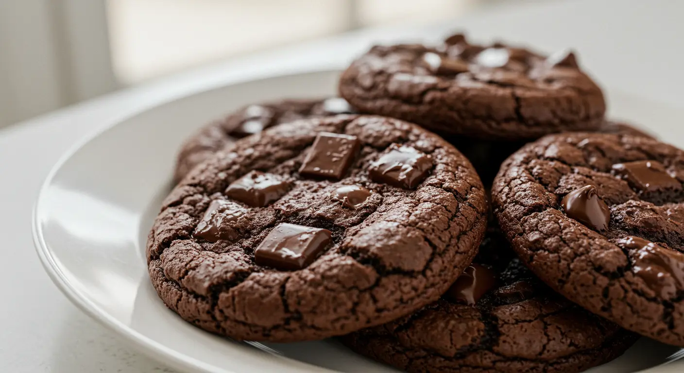 double chocolate chunk cookies