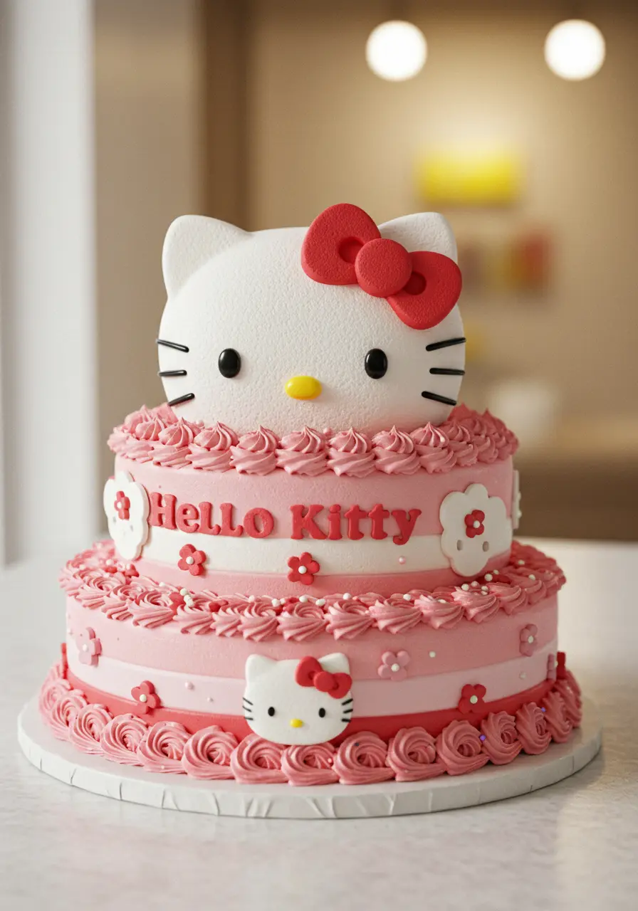 hello kitty birthday cake