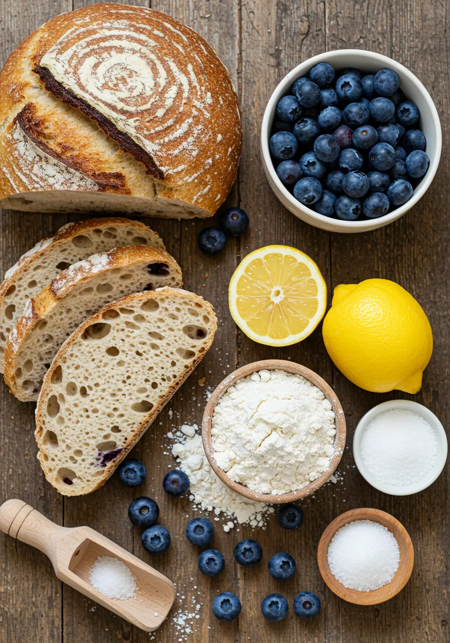 blueberry lemon sourdough bread ingredients