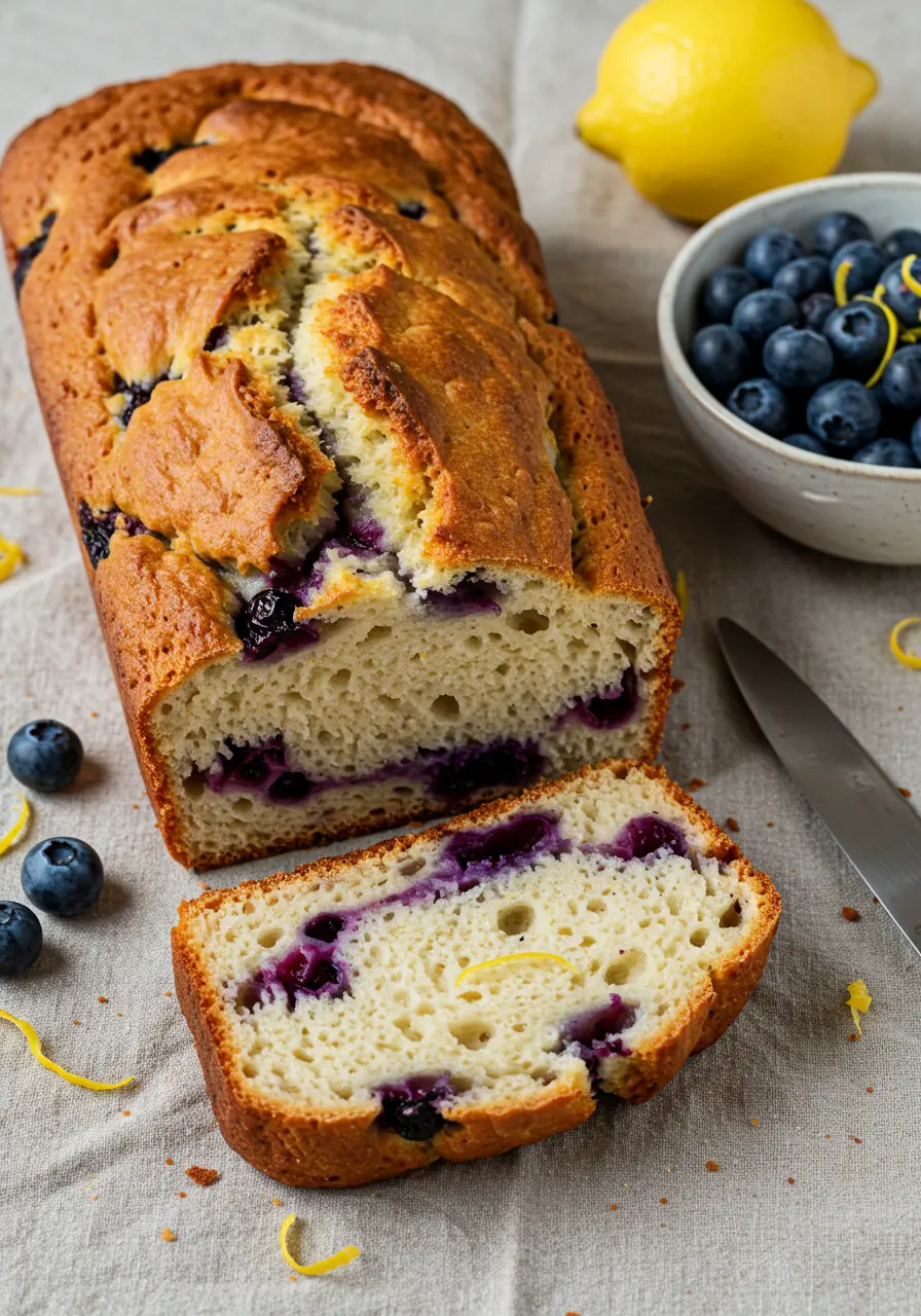 blueberry lemon sourdough bread